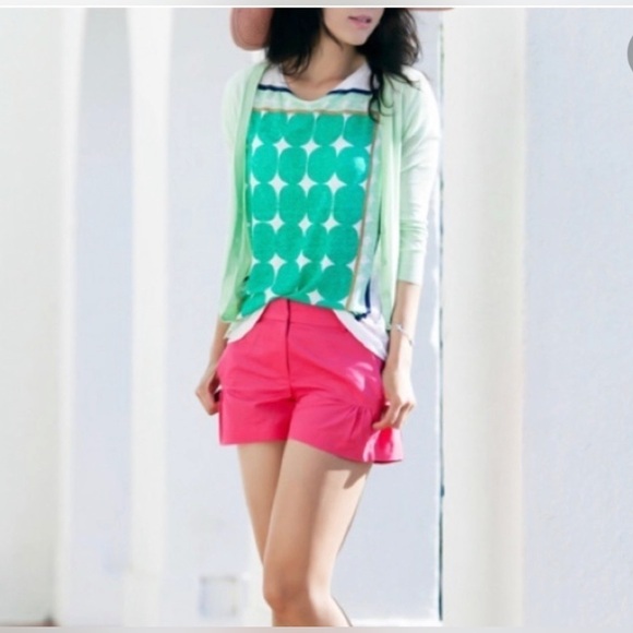 J. Crew Flare Pink Silk Blend Lightweight Ruffle Shorts Size 2 - Picture 1 of 9